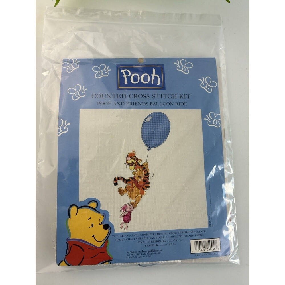 Winnie the Pooh Balloon Ride Cross Stitch Kit Tigger Piglet READ DESCRIPTION